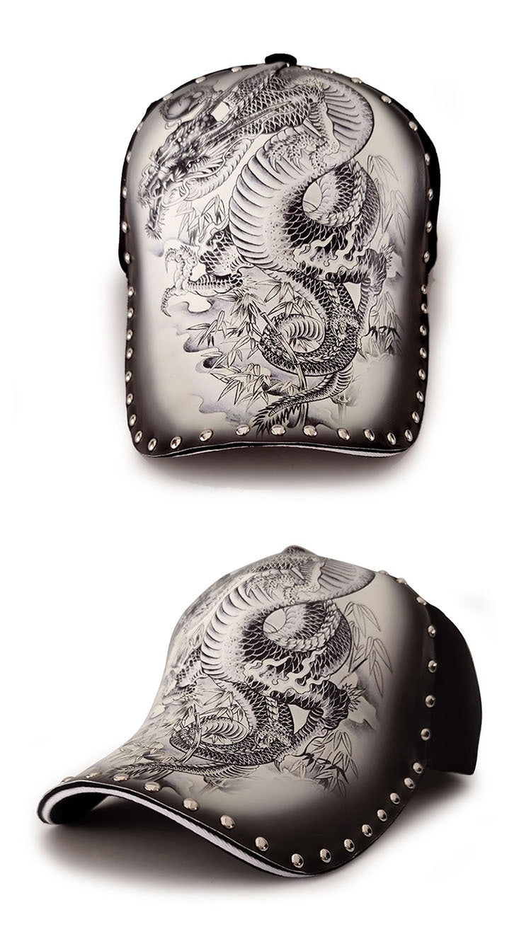 Personalized Stylish Print Dragon Sun-poof Peaked Cap