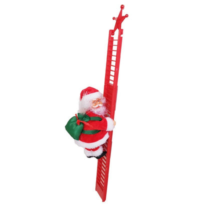 Climbing Ladder Electric Santa Claus Climbing Red Ladder Doll Toy