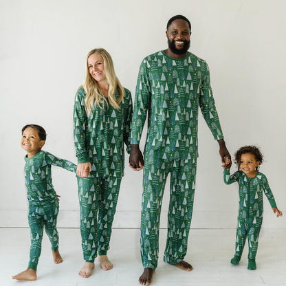 Christmas Parent-Child Set Printed Home wear Pajamas Two Piece Set