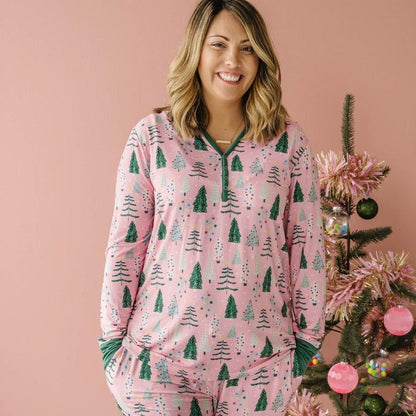 Christmas Parent-Child Set Printed Home wear Pajamas Two Piece Set