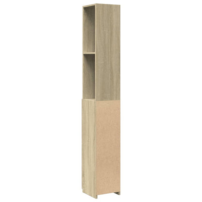 Bathroom Cabinet Sonoma Oak 25X26.5X170 Cm Engineered Wood