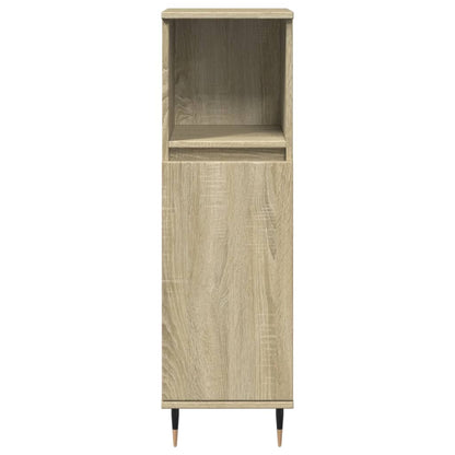 Bathroom Cabinet Sonoma Oak 30X30X100 Cm Engineered Wood