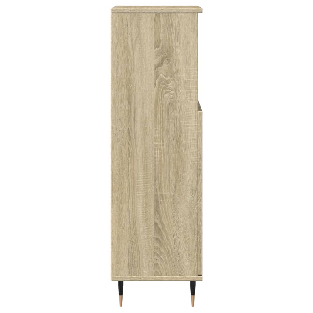 Bathroom Cabinet Sonoma Oak 30X30X100 Cm Engineered Wood