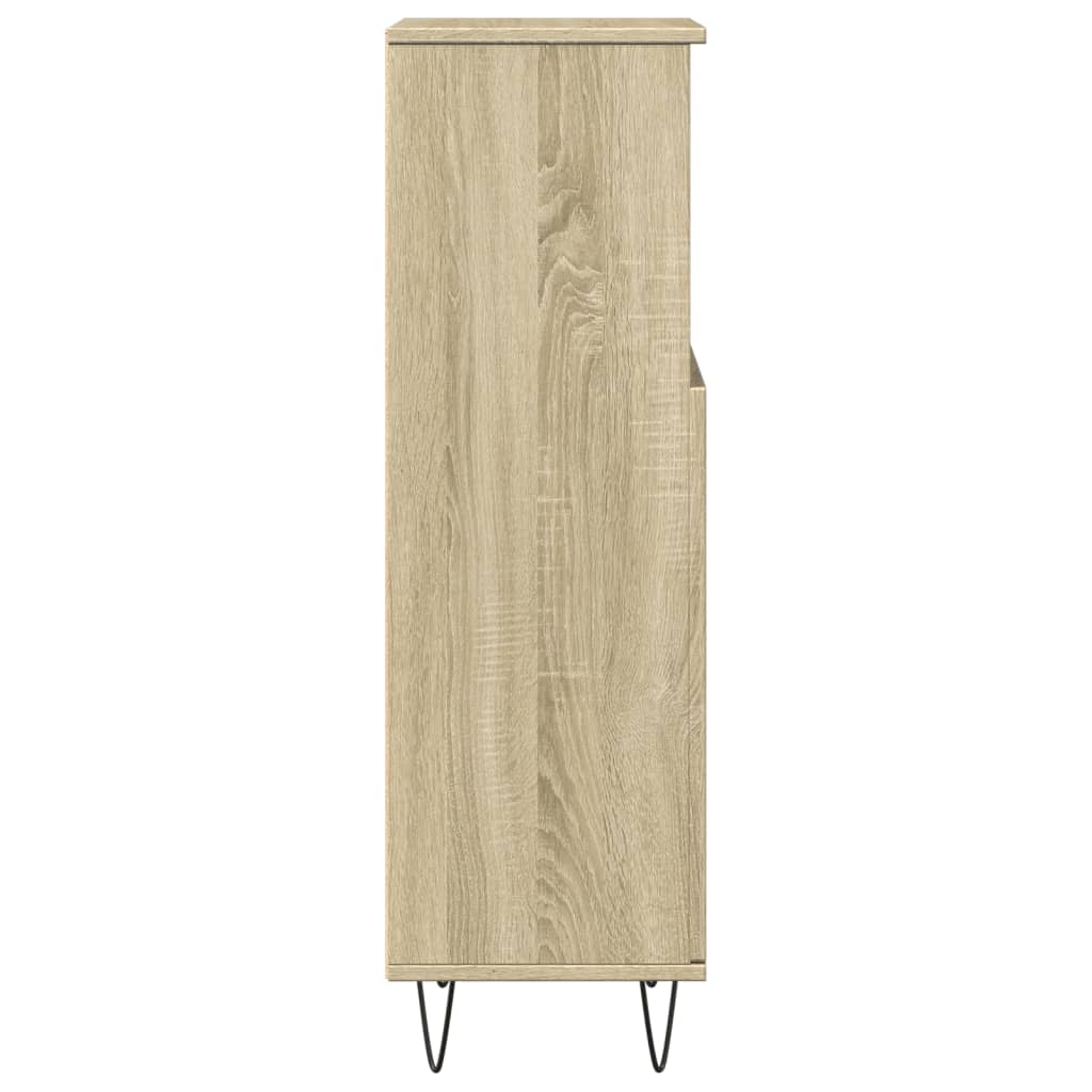 Bathroom Cabinet Sonoma Oak 30X30X100 Cm Engineered Wood