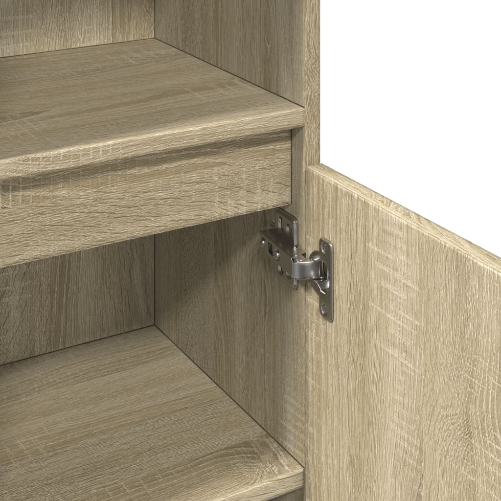 Bathroom Cabinet Sonoma Oak 30X30X100 Cm Engineered Wood