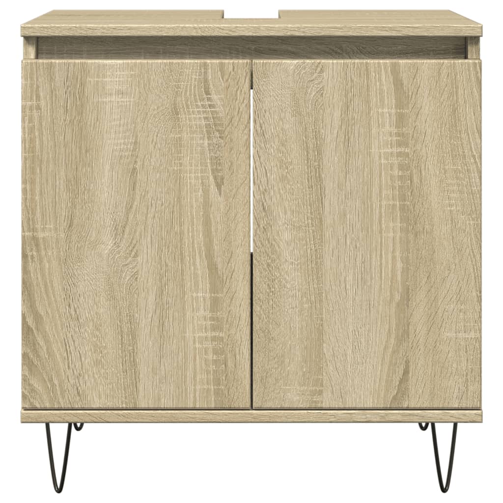 Bathroom Cabinet Sonoma Oak 58X33X60 Cm Engineered Wood