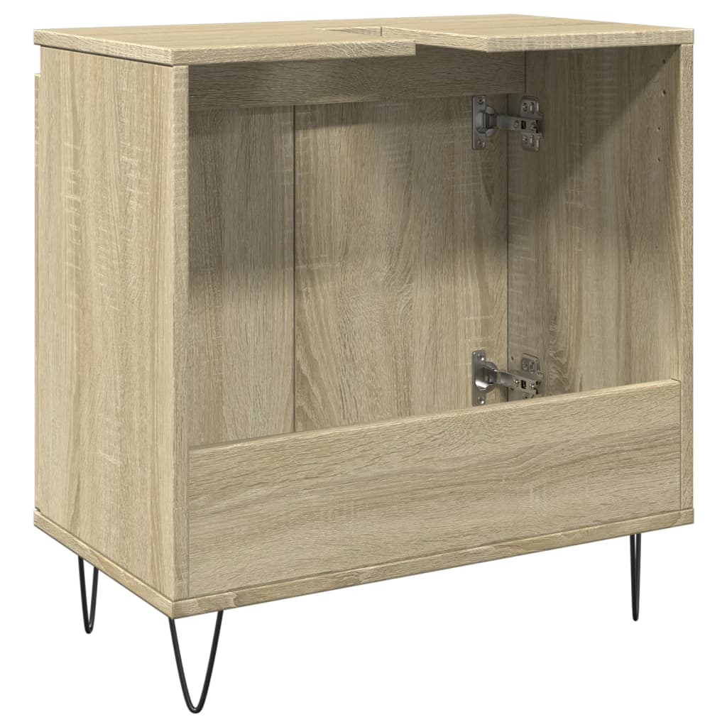 Bathroom Cabinet Sonoma Oak 58X33X60 Cm Engineered Wood