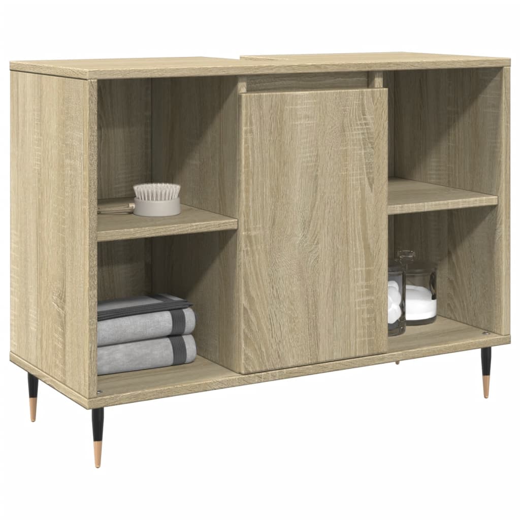 Bathroom Cabinet Sonoma Oak 80X33X60 Cm Engineered Wood