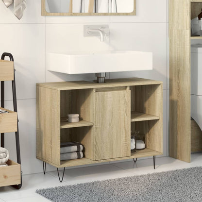 Bathroom Cabinet Sonoma Oak 80X33X60 Cm Engineered Wood