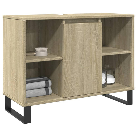 Bathroom Cabinet Sonoma Oak 80X33X60 Cm Engineered Wood