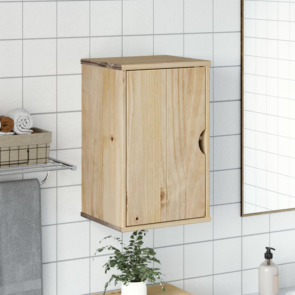 Bathroom Wall Cabinet Otta 35X30X55 Cm Solid Wood Pine