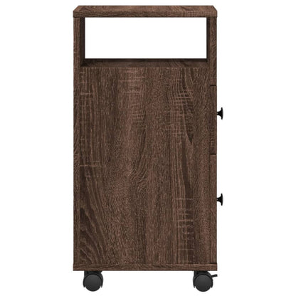 Narrow Bathroom Cabinet With Wheels Engineered Wood