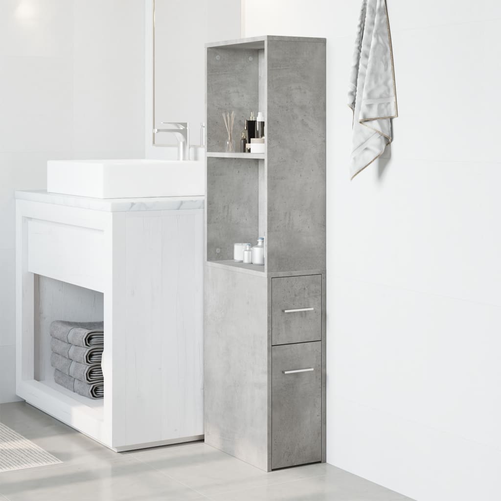 Narrow Bathroom Cupboard With Wheels Engineered Wood