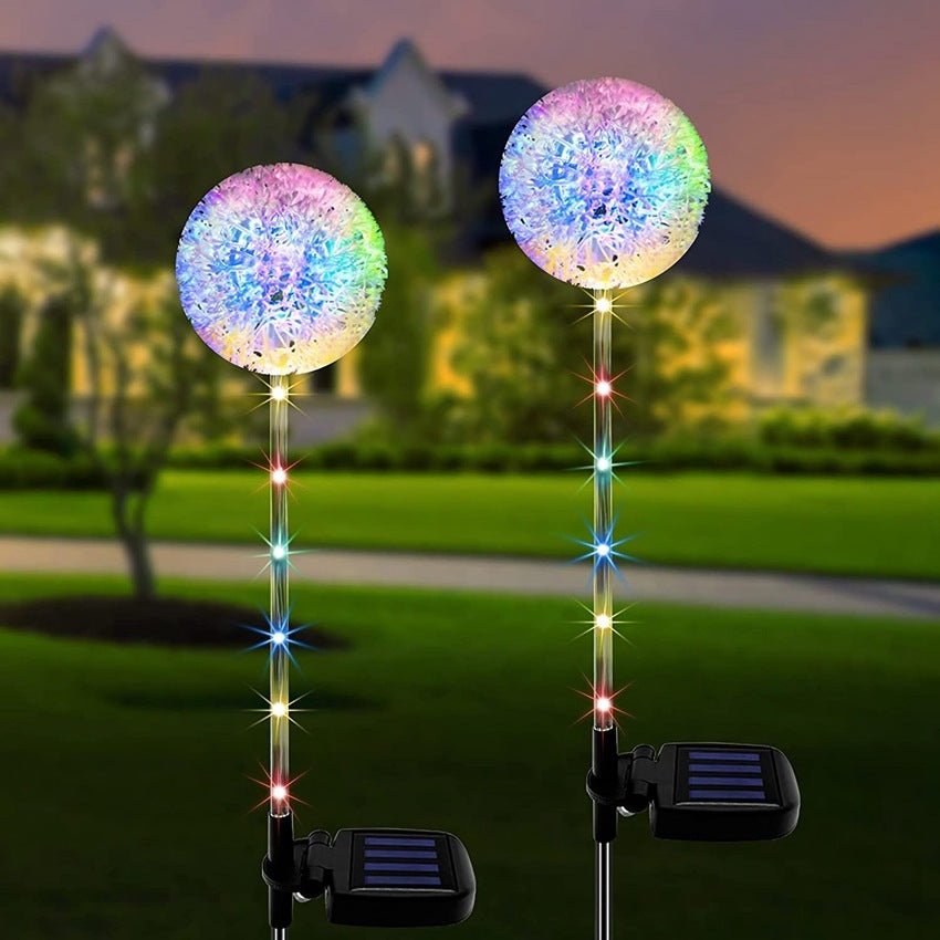 Solar Garden Simulation Dandelion Onion Ball Ground Lamp