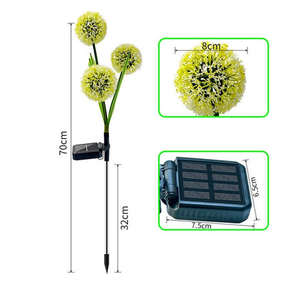 Solar Garden Simulation Dandelion Onion Ball Ground Lamp