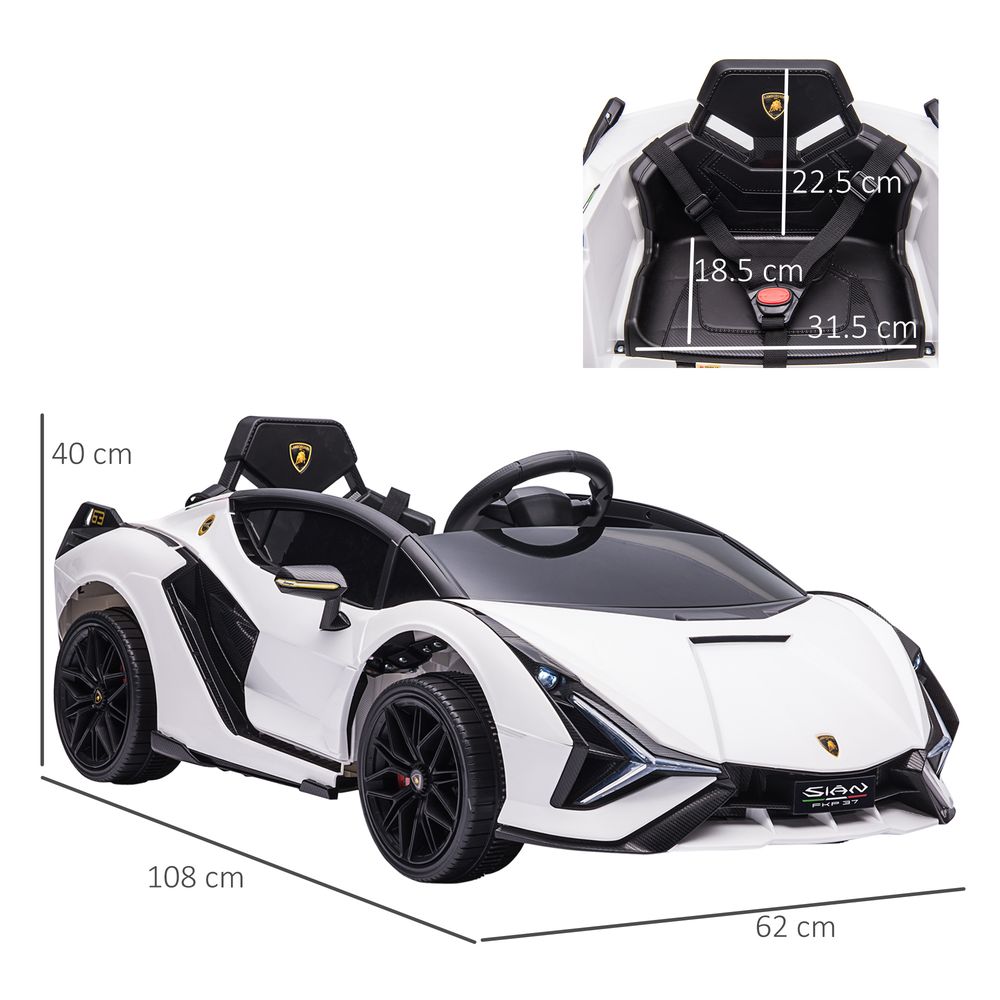 Lamborghini SIAN 12V Kids Electric Ride On Car Toy w/ Remote Control HOMCOM