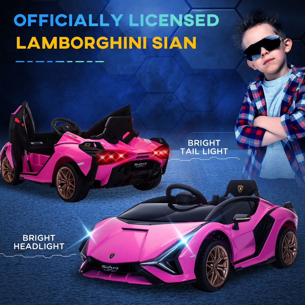 Lamborghini SIAN 12V Kids Electric Ride On Car Toy w/ Remote Control HOMCOM