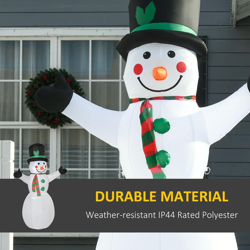 6.5ft Inflatable Snowman LED Christmas Xmas Air Blown  Outdoor Garden Decor