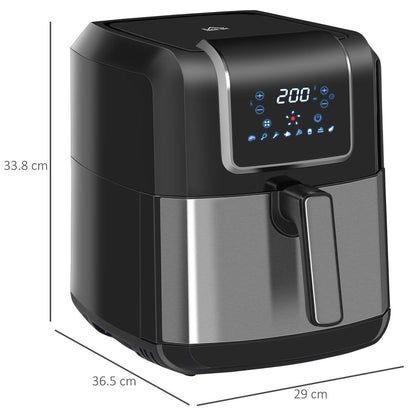 Air Fryer 1700W 6.5L with Digital Display Timer for Low Fat Cooking HOMCOM