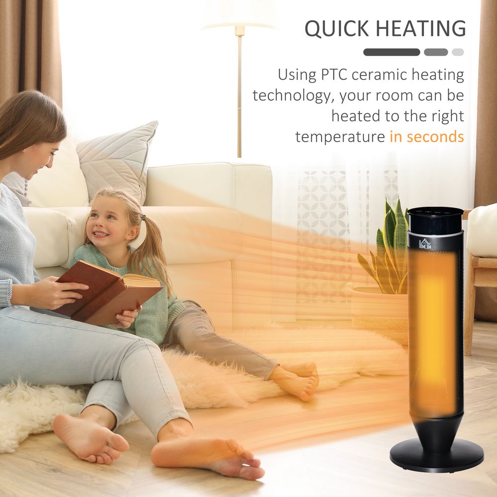 Ceramic Tower Indoor Space Heater w/ 42 � Oscillation Remote Control 8Hrs Timer